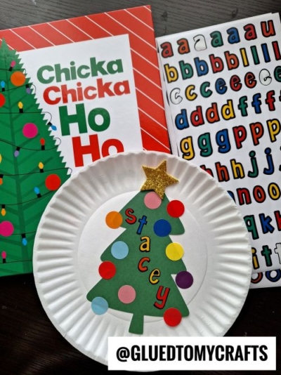 PAPER PLATE AND CHRISTMAS TREE CRAFT IDEA FOR STORY TIME