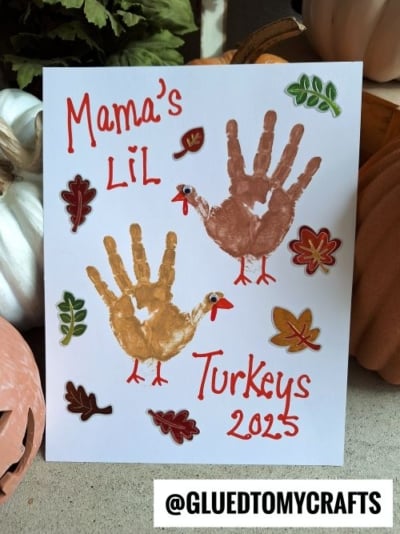 HANDPRINT MAMA'S LITTLE TURKEYS KEEPSAKE