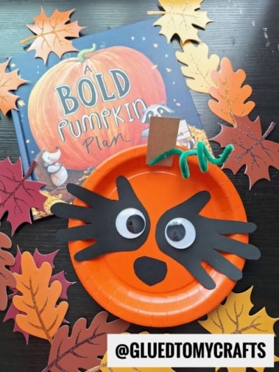 PAPER PLATE PUMPKIN RACCOON CRAFT IDEA FOR STORY TIME