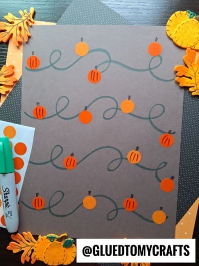 Use Coding Labels To Make A Pumpkin Patch Craft Idea