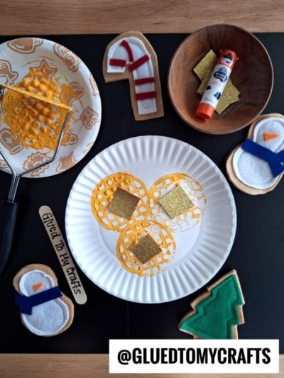 Breakfast With Santa Craft Idea - Potato Masher Stamped Waffles