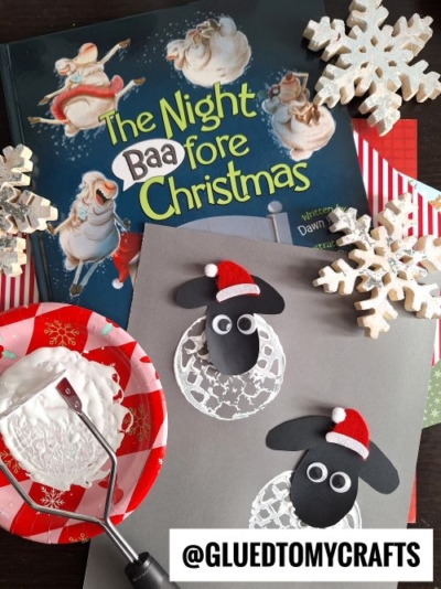 Potato Masher Stamped Christmas Sheep