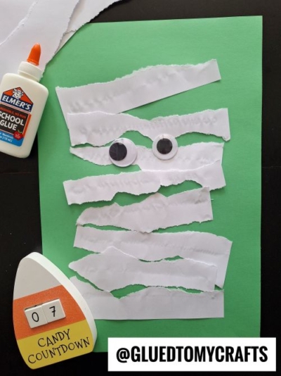 TORN PAPER MUMMY CRAFT IDEA