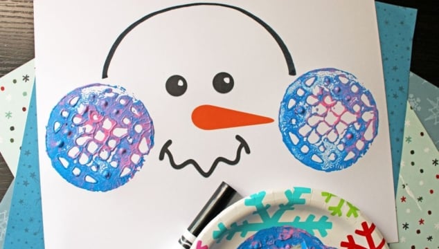 Potato Masher Stamped Ear Muffs Craft