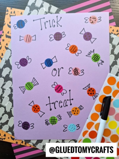 CODING DOT HALLOWEEN CANDY ON PAPER