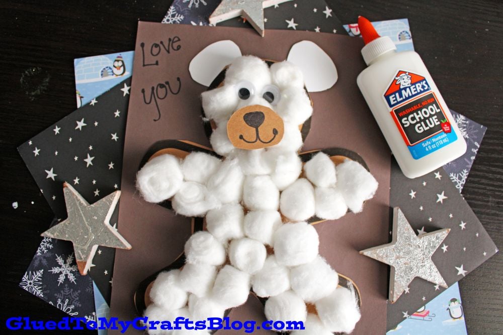 Fun and Fluffy Cotton Ball Polar Bear Craft