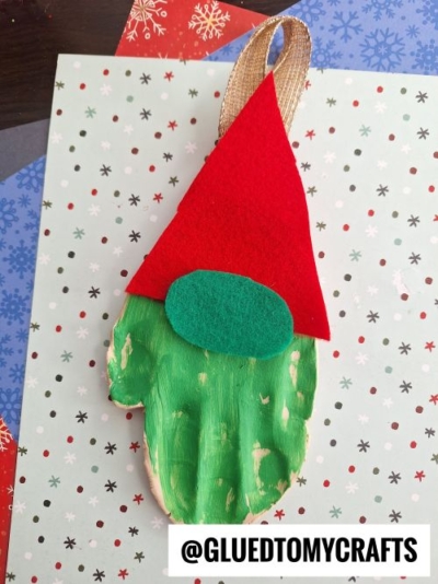 CLAY GRINCH GNOME ORNAMENT