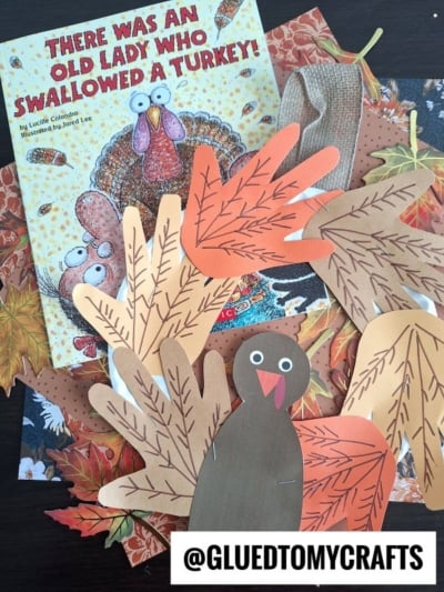 PAPER PLATE & HANDPRINT TURKEY WREATH