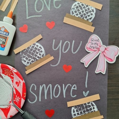 Potato Masher Stamped SMORES Card Craft Idea