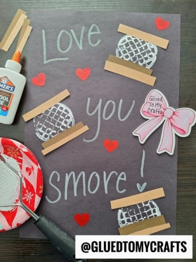 Potato Masher Stamped SMORES Card Craft Idea