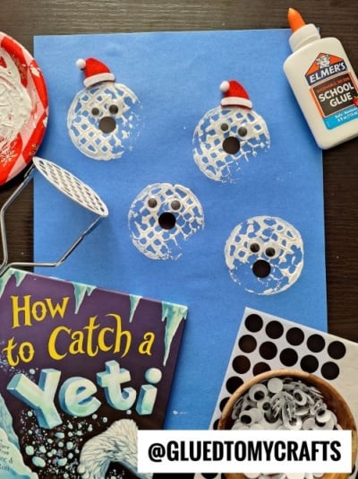 Potato Masher Stamped YETIS For Story Time Fun