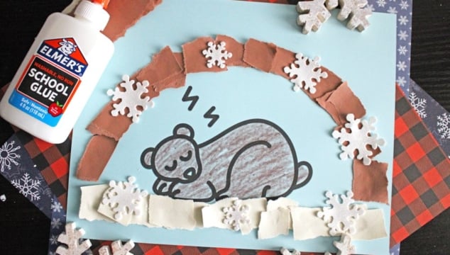 torn-paper-hibernating-bear-craft-idea-gluedtomycrafts