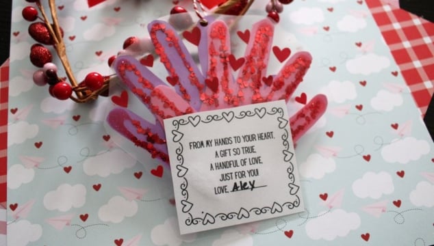 Handprint "A Handful of Love" Ornament Keepsake