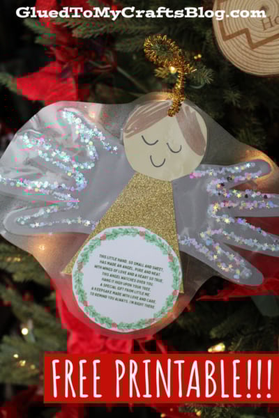 Handprint Angel Poem Keepsake Ornament