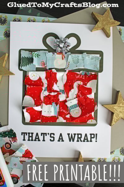 That's A Wrap: Torn Paper Present Box Craft for New Year's Eve