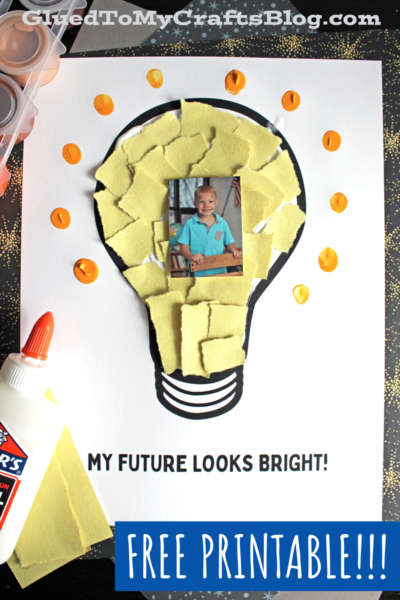Torn Paper Light Bulb Craft Idea For Kids