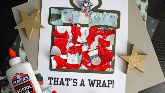 That's A Wrap: Torn Paper Present Box Craft for New Year's Eve