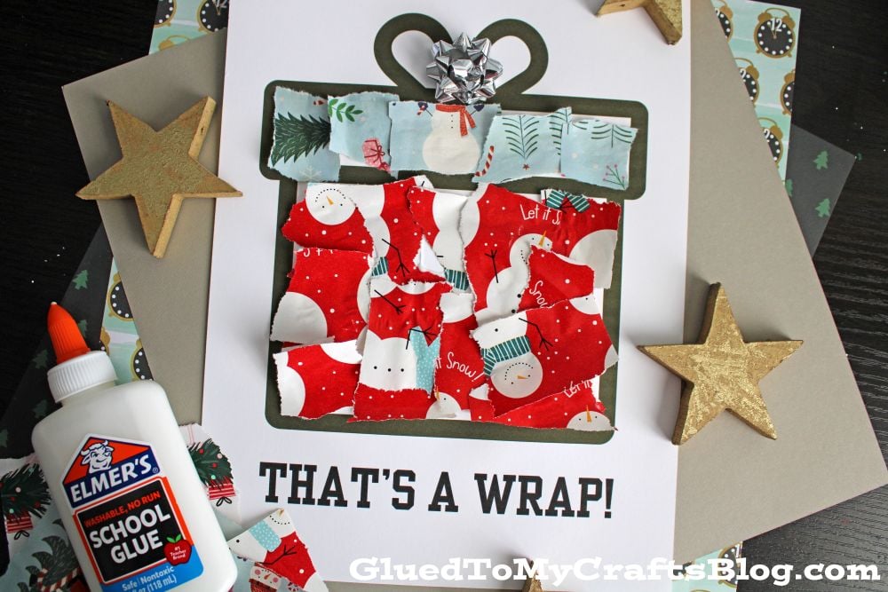 That's A Wrap: Torn Paper Present Box Craft for New Year's Eve