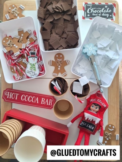 HOT CHOCOLATE BAR - use craft felt cut up into small squares