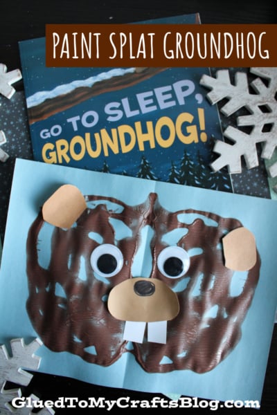 Paint Splat Groundhog Craft Idea For Kids