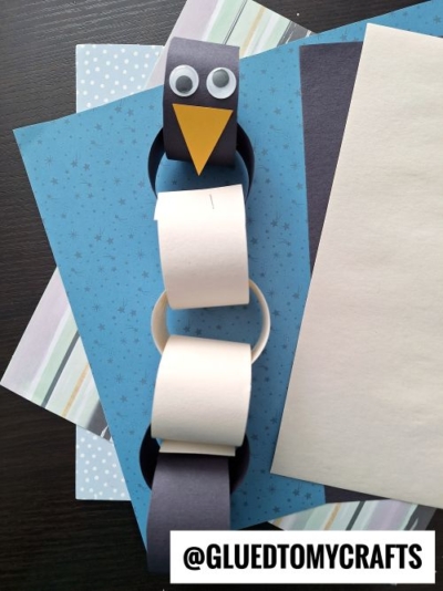 PAPER CHAIN PENGUIN CRAFT IDEA
