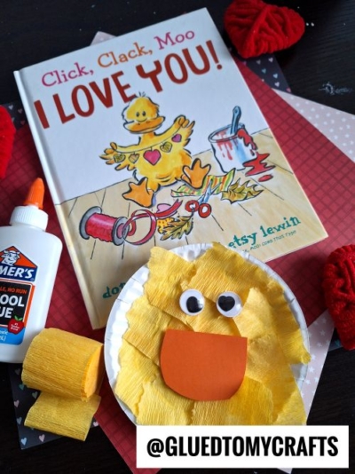 PAPER PLATE & CREPE PAPER DUCK CRAFT IDEA